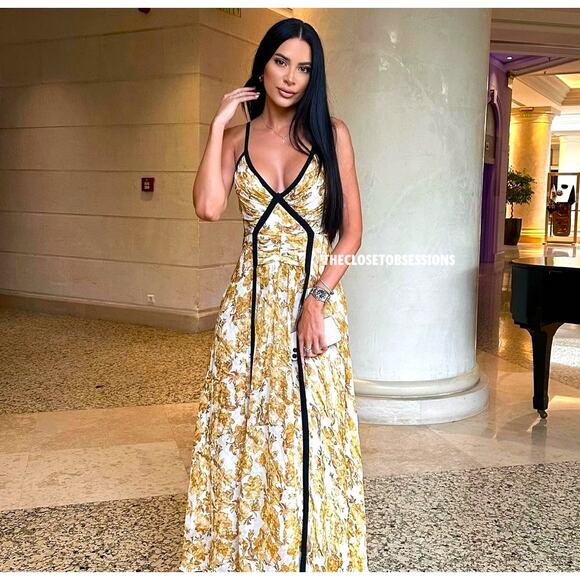 ZARA Blogger Fave Printed Maxi Dress NWT 💛 - Picture 12 of 16